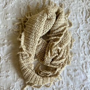 Venus Cream/White Infinity Scarf